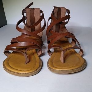 Blowfish Malibu Women's Micro flat Sandals . Brown , size 10 . Pre-owned .